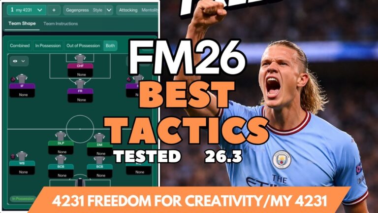 The Best Tactics FM26 Tested – 4231 FREEDOM FOR CREATIVITY/MY 4231   (v26.3)