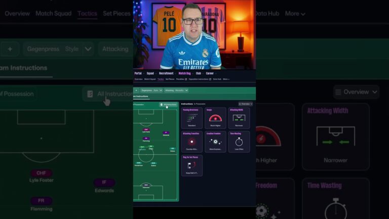 Searching for the Best Tactics FM26 – Testing 4231 Freedom of Creativity/My 4231 – #shorts