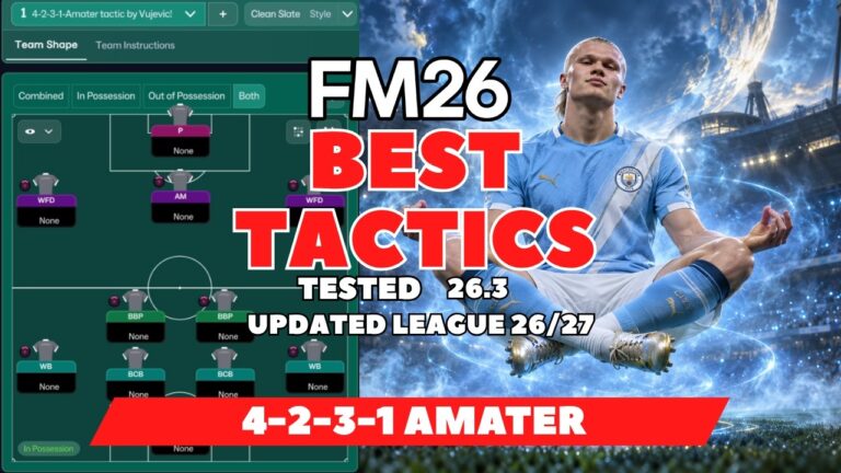 The Best Tactics FM26 Tested – 4231 AMATER TACTIC BY MR VUJEVIC –  Updated Leagues 26/27