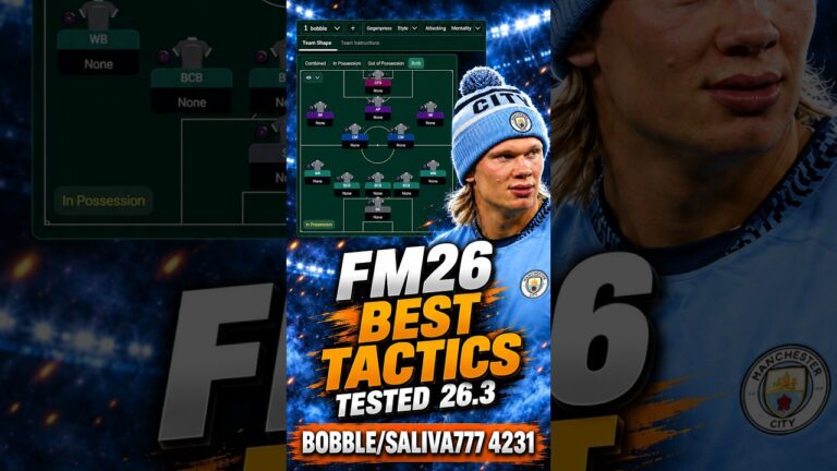 Searching for the Best Tactics FM26 – Bobble/Saliva777 4231 (v26.3)