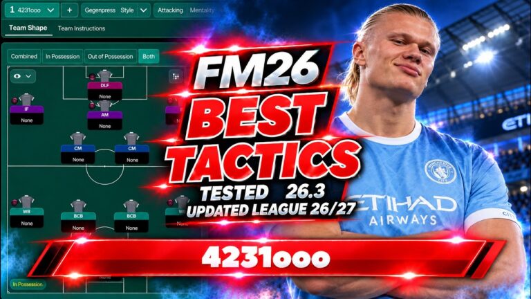 The Best Tactics FM26 Tested – 4231ooo –  Updated Leagues 26/27