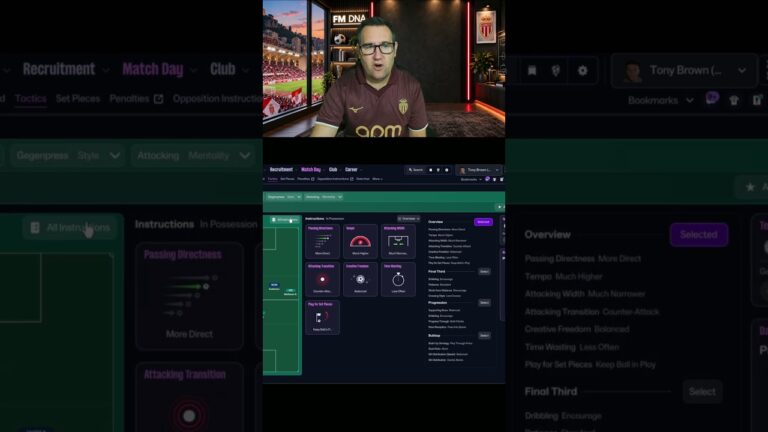 Searching For The Best Tactics FM26 – GYR – JOKER 4132 V2 FM26 Updated Leagues 26/27